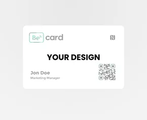 Business cards made of sustainable plastic